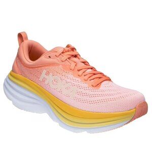 HOKA Bondi 8 Women’s Running Shoes Shell Coral Peach Parfait Size 7.5